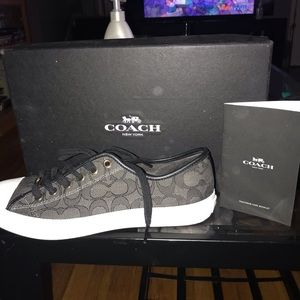 Black coach casual sneakers